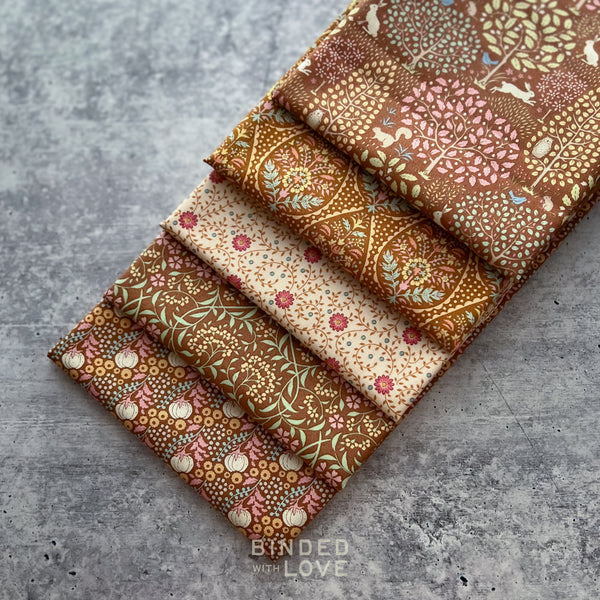 Sanctuary Collection Brown Color way | 5 Fabric Bundle | BUNDLE-293