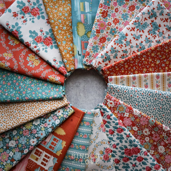 Tilda Village Life Autumn Colorway Bundle | Precut Bundle | 17 Prints | Fat Quarter Bundle | Half Yard Bundle