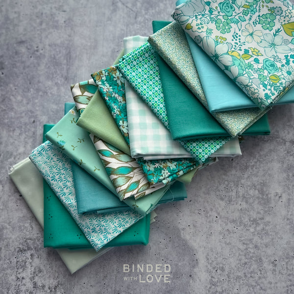 Sea Glass Garden Bundle | Curated 14 Fat Quarter Bundle