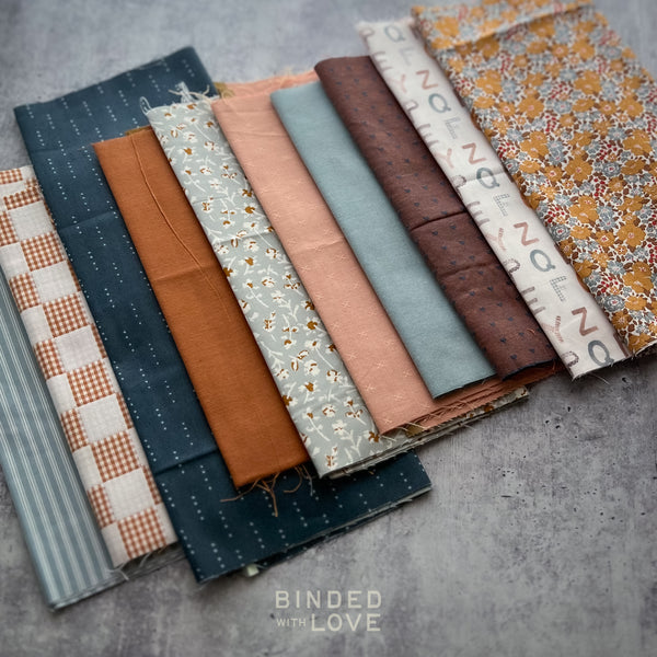 Curated Remnant Bundle | 10 Fabric End of Bolt Quilting Bundle | One of a Kind | REMNANT BUNDLE-206
