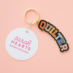 Quilter Enamel Keychain - Bag Charm
