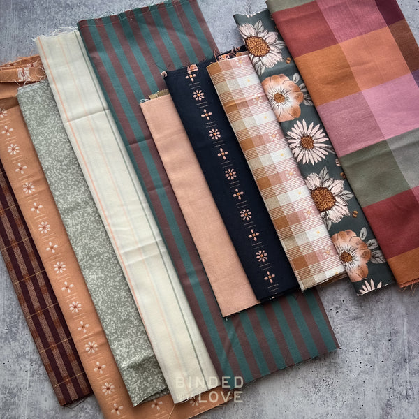 Curated Remnant Bundle | 10 Fabric End of Bolt Quilting Bundle | One of a Kind | REMNANT BUNDLE-216