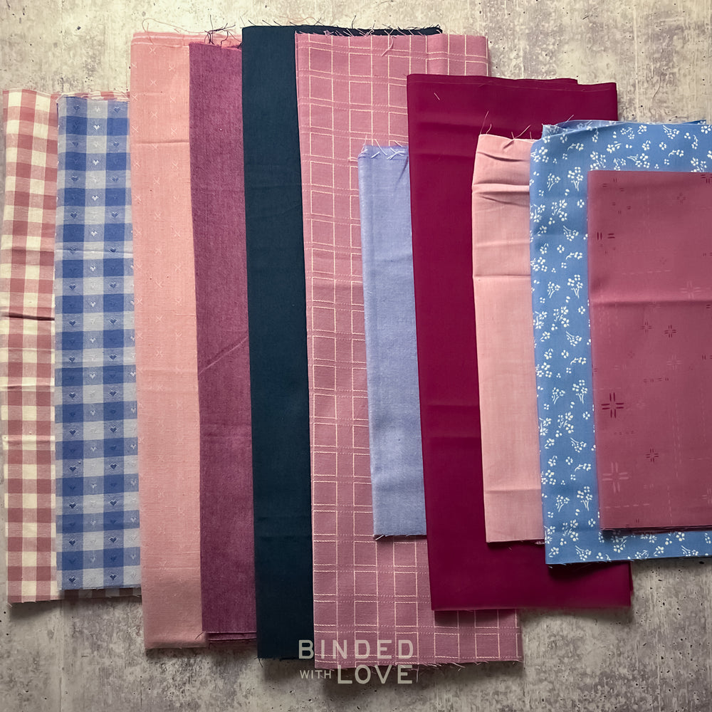 Curated Remnant Bundle | 11 Fabric End of Bolt Quilting Bundle | One of a Kind | REMNANT BUNDLE-153
