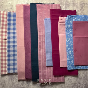 Curated Remnant Bundle | 11 Fabric End of Bolt Quilting Bundle | One of a Kind | REMNANT BUNDLE-153