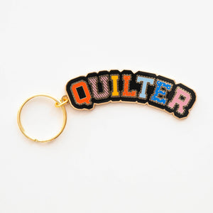 Quilter Enamel Keychain - Bag Charm