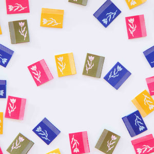 Tiny Floral Side Woven Labels Multipack