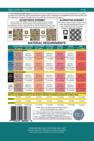 Star Adventure Quilt Pattern - Printed