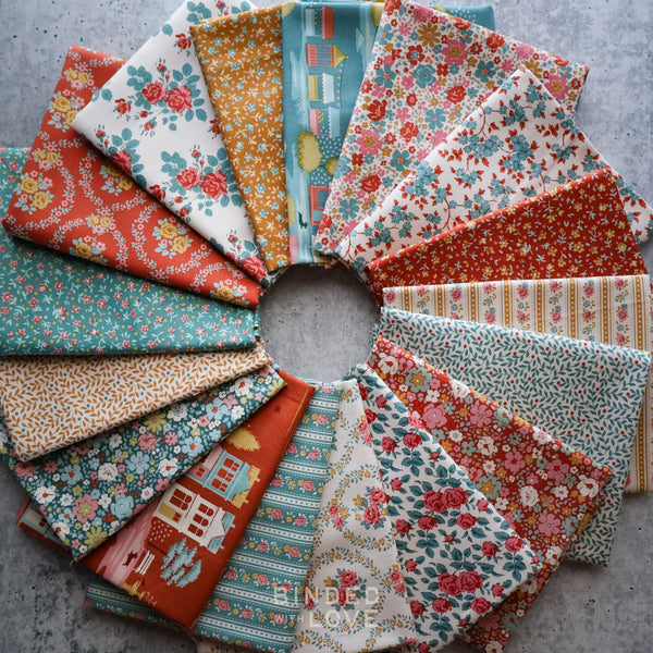 Tilda Village Life Autumn Colorway Bundle | Precut Bundle | 17 Prints | Fat Quarter Bundle | Half Yard Bundle