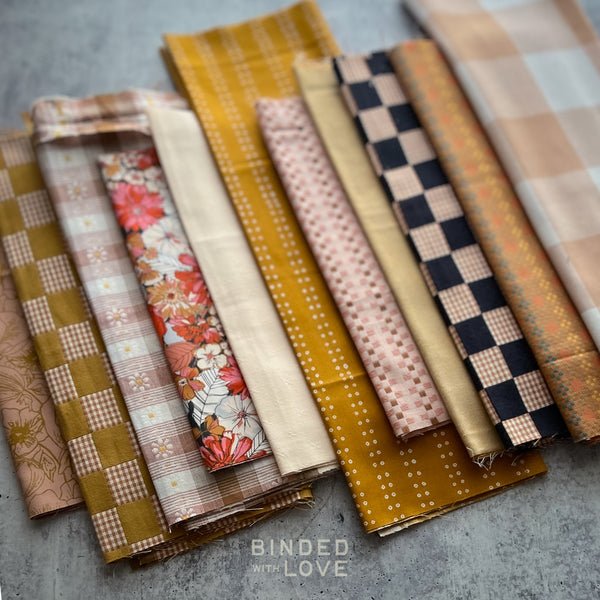 Curated Remnant Bundle | 11 Fabric End of Bolt Quilting Bundle | One of a Kind | REMNANT BUNDLE-173