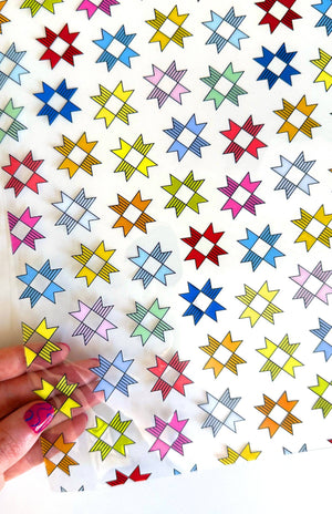 Patchwork Stars Clear TPU Vinyl