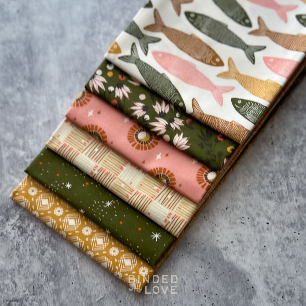 The Riverbank by Ash Cascade | Green + Pink Color way | 5 Print Bundle | BUNDLE-284