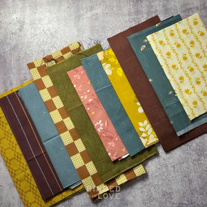 Curated Remnant Bundle | 11 Fabric End of Bolt Quilting Bundle | One of a Kind | REMNANT BUNDLE-147