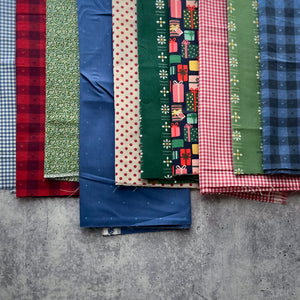 Curated Remnant Bundle | 10 Fabric End of Bolt Quilting Bundle | One of a Kind | REMNANT BUNDLE-210