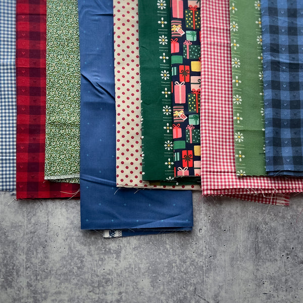Curated Remnant Bundle | 10 Fabric End of Bolt Quilting Bundle | One of a Kind | REMNANT BUNDLE-210