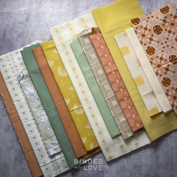 Curated Remnant Bundle | 14 Fabric End of Bolt Quilting Bundle | One of a Kind | REMNANT BUNDLE-160