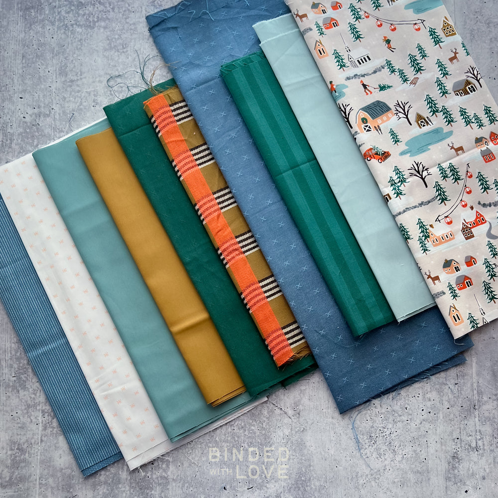 Curated Remnant Bundle | 10 Fabric End of Bolt Quilting Bundle | One of a Kind | REMNANT BUNDLE-221