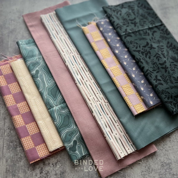 Curated Remnant Bundle | 9 Fabric End of Bolt Quilting Bundle | One of a Kind | REMNANT BUNDLE-191