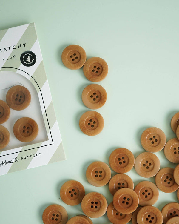 Caramel 1" Corozo Nut Buttons | Set of 4