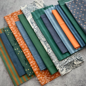 Curated Remnant Bundle | 14 Fabric End of Bolt Quilting Bundle | One of a Kind | REMNANT BUNDLE-161
