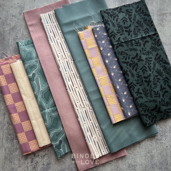 Curated Remnant Bundle | 9 Fabric End of Bolt Quilting Bundle | One of a Kind | REMNANT BUNDLE-191
