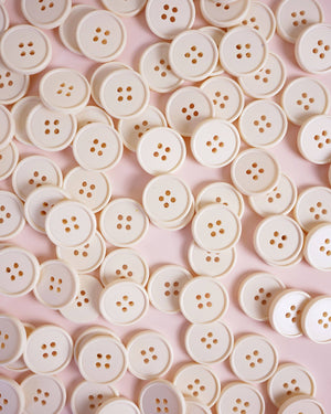 Cream Puff Retro Buttons | Set of 6