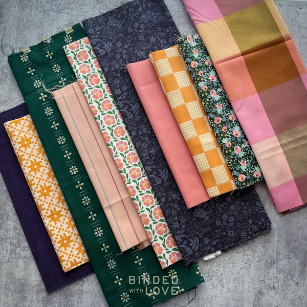 Curated Remnant Bundle | 10 Fabric End of Bolt Quilting Bundle | One of a Kind | REMNANT BUNDLE-235