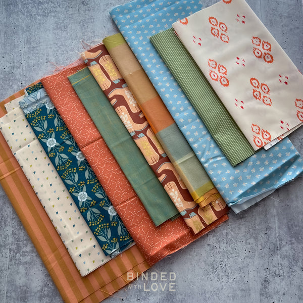 Curated Remnant Bundle | 10 Fabric End of Bolt Quilting Bundle | One of a Kind | REMNANT BUNDLE-227