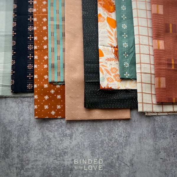 Curated Remnant Bundle | 10 Fabric End of Bolt Quilting Bundle | One of a Kind | REMNANT BUNDLE-214