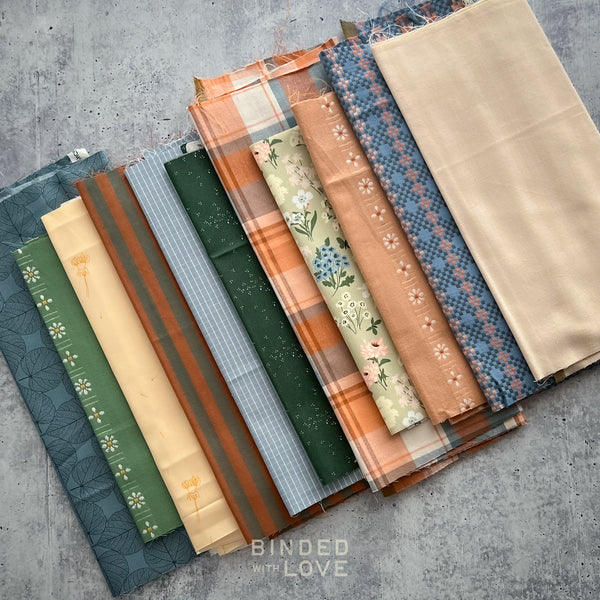 Curated Remnant Bundle | 11 Fabric End of Bolt Quilting Bundle | One of a Kind | REMNANT BUNDLE-168