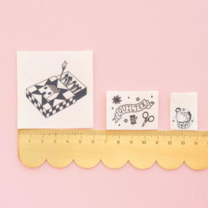 Toad and Sew Quilty Tattoo Woven Labels Multipack