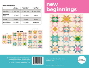 New Beginnings Quilt Pattern - Printed