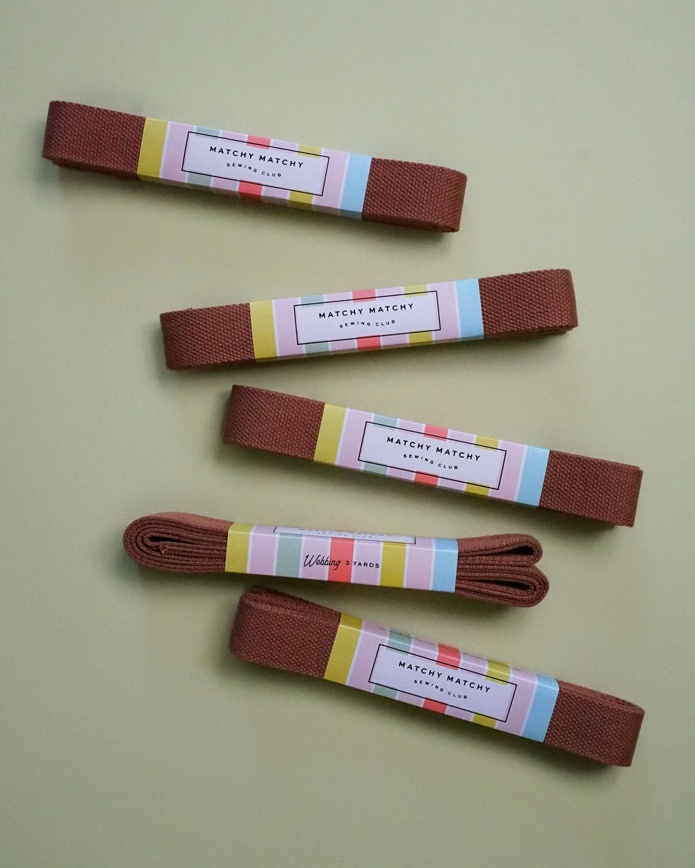 Brown Webbing | Precut 3 yards | 1.25 inch wide