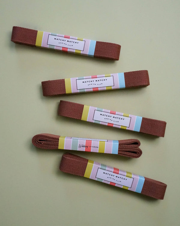 Brown Webbing | Precut 3 yards | 1.25 inch wide