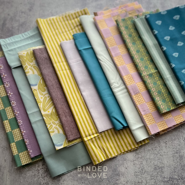 Curated Remnant Bundle | 13 Fabric End of Bolt Quilting Bundle | One of a Kind | REMNANT BUNDLE-172