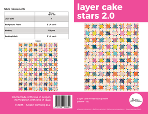 Layer Cake Stars 2.0 Quilt Pattern - Printed