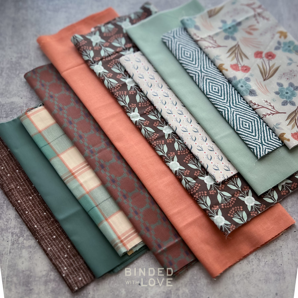 Curated Remnant Bundle | 10 Fabric End of Bolt Quilting Bundle | One of a Kind | REMNANT BUNDLE-195