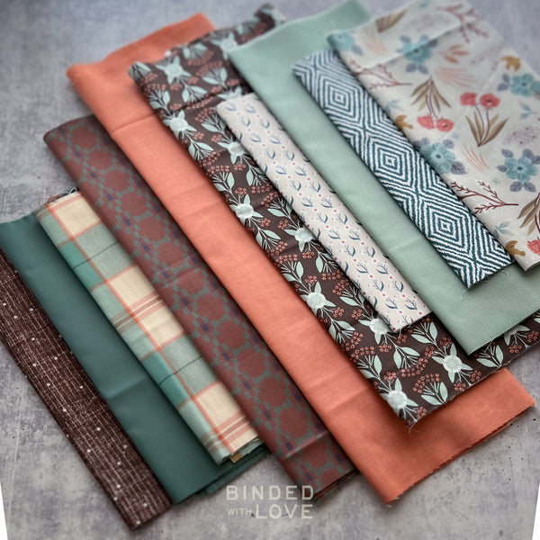 Curated Remnant Bundle | 10 Fabric End of Bolt Quilting Bundle | One of a Kind | REMNANT BUNDLE-195