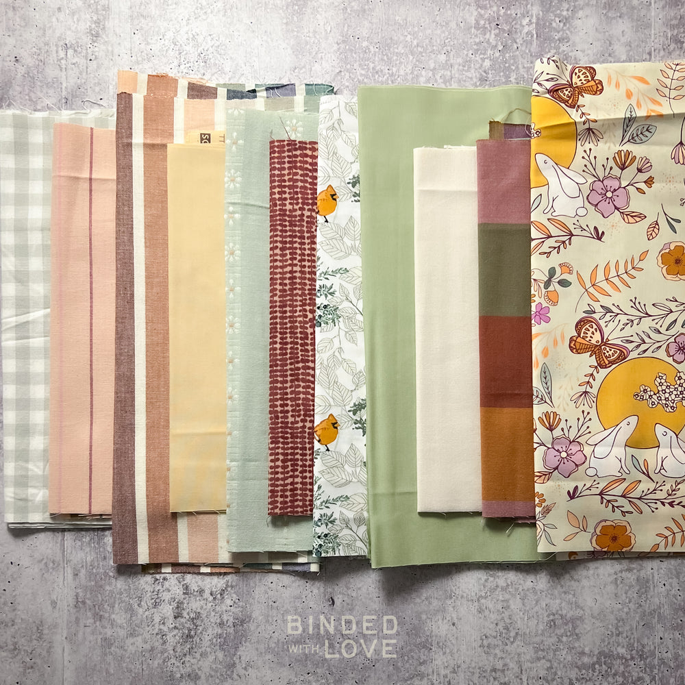 Curated Remnant Bundle | 11 Fabric End of Bolt Quilting Bundle | One of a Kind | REMNANT BUNDLE-140