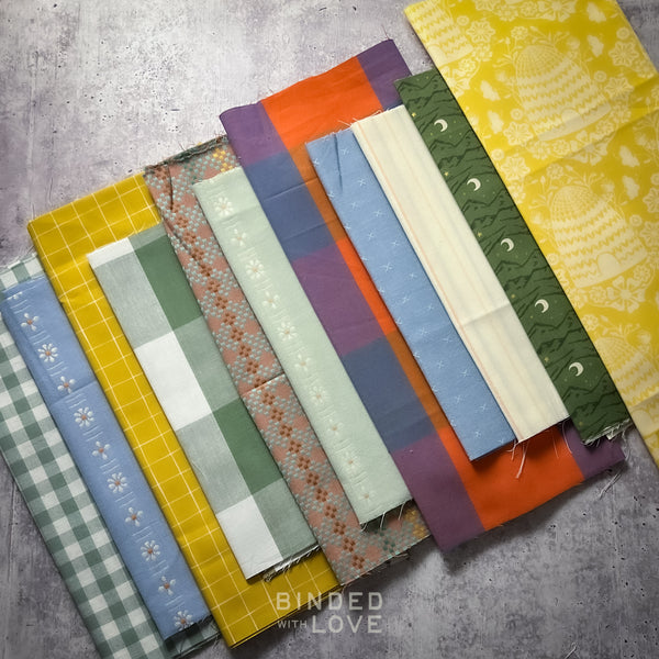 Curated Remnant Bundle | 11 Fabric End of Bolt Quilting Bundle | One of a Kind | REMNANT BUNDLE-137