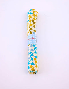 Blue Zellige cotton poplin fabric swatch