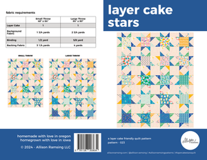 Layer Cake Stars Quilt Pattern - Printed