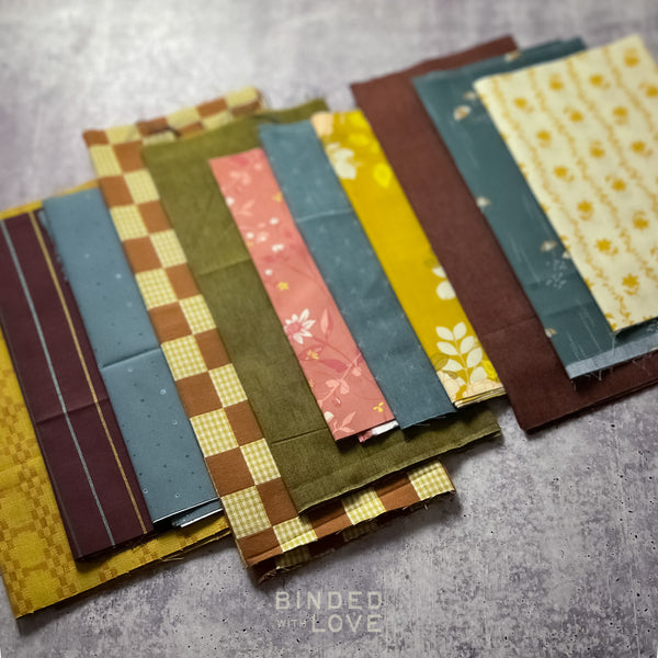 Curated Remnant Bundle | 11 Fabric End of Bolt Quilting Bundle | One of a Kind | REMNANT BUNDLE-147