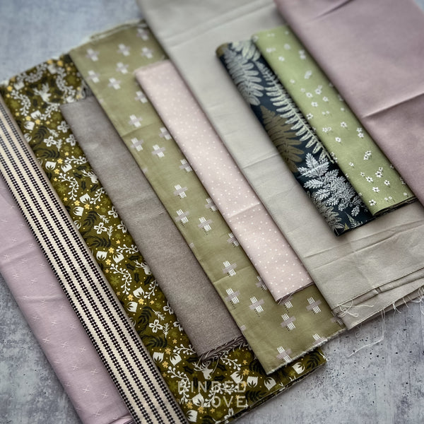 Curated Remnant Bundle | 10 Fabric End of Bolt Quilting Bundle | One of a Kind | REMNANT BUNDLE-228