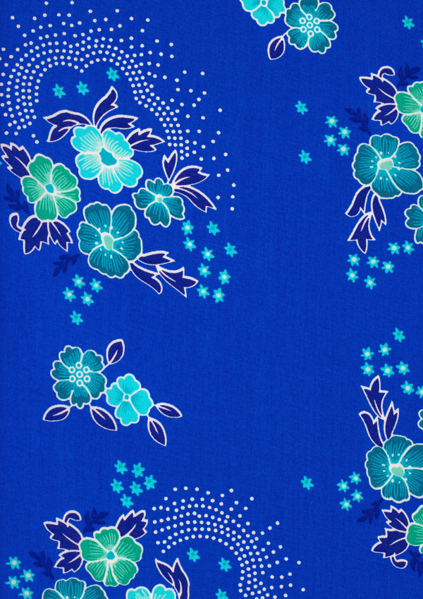 Folksy ultramarine cotton coupon