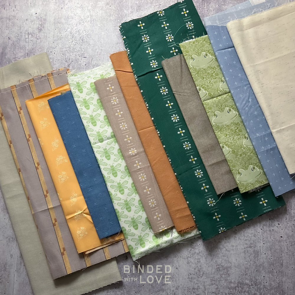 Curated Remnant Bundle | 12 Fabric End of Bolt Quilting Bundle | One of a Kind | REMNANT BUNDLE-151