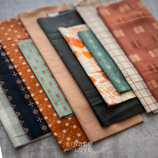 Curated Remnant Bundle | 10 Fabric End of Bolt Quilting Bundle | One of a Kind | REMNANT BUNDLE-214
