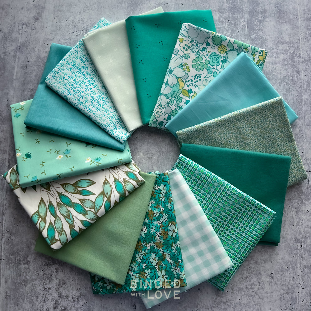 Sea Glass Garden Bundle | Curated 14 Fat Quarter Bundle