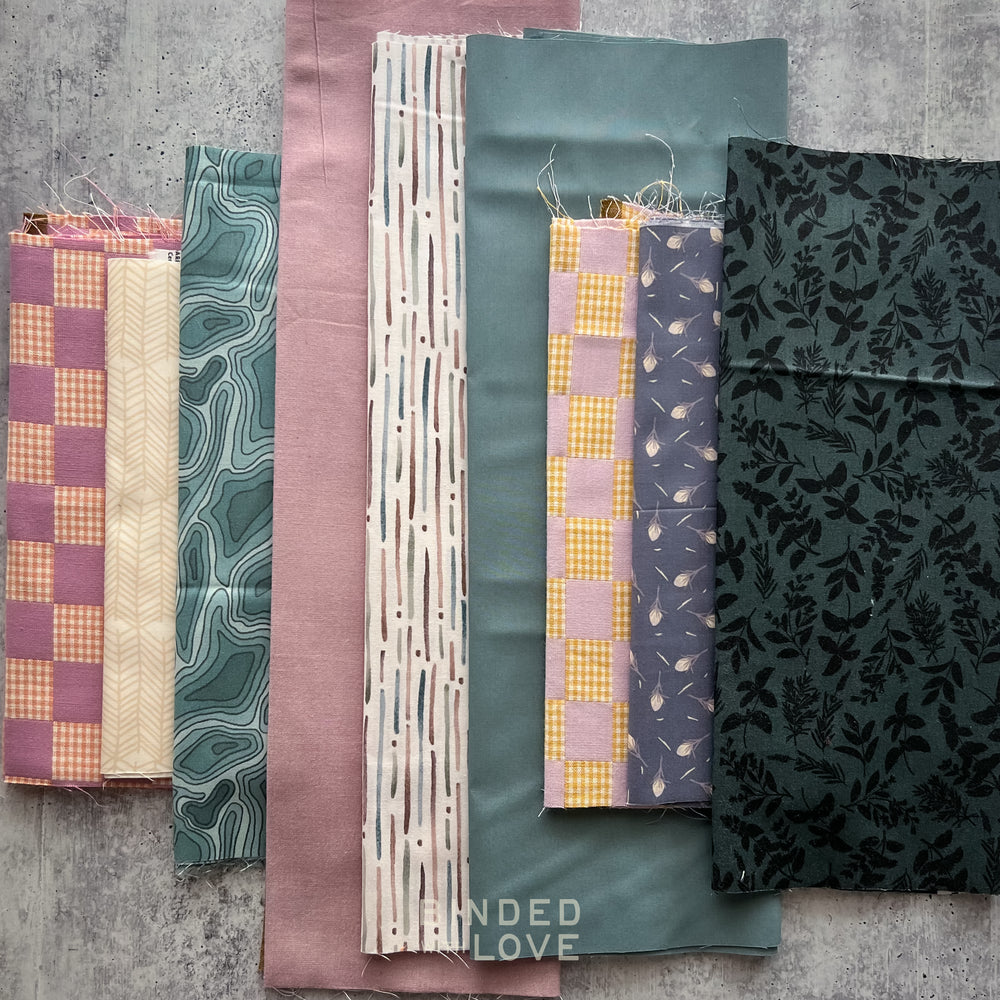 Curated Remnant Bundle | 9 Fabric End of Bolt Quilting Bundle | One of a Kind | REMNANT BUNDLE-191