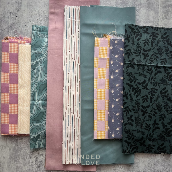 Curated Remnant Bundle | 9 Fabric End of Bolt Quilting Bundle | One of a Kind | REMNANT BUNDLE-191