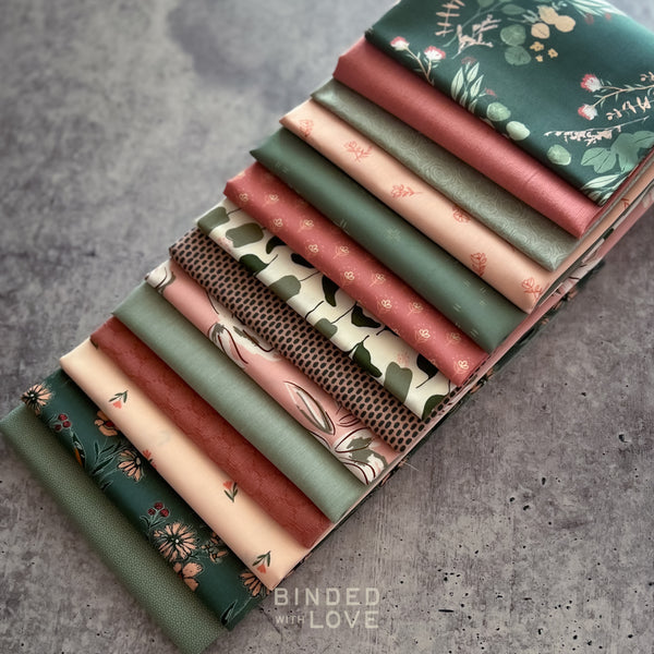 Blushing Sage Bundle | Curated 14 Fat Quarter Bundle